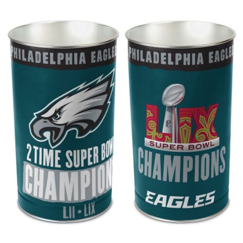 Philadelphia Eagles Wastebasket 15 Inch Super Bowl 59 Champ