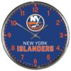 New York Islanders Clock Round Wall Style Chrome