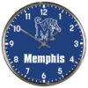 Memphis Tigers Clock Round Wall Style Chrome