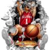 Oklahoma Sooners Decal Wallcrasher Basketball 3 Foot