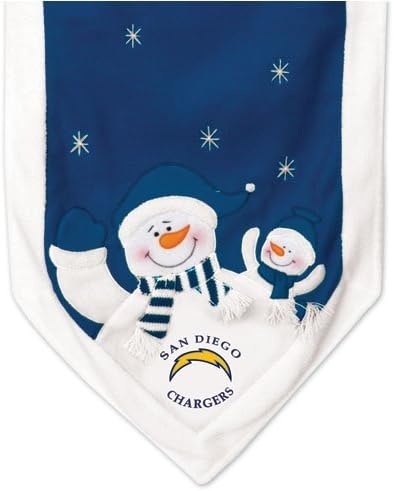 San Diego Chargers Table Runner 72×15 Snowman CO