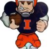 Illinois Fighting Illini Window Light Up Player 20 Inch Double Sided CO