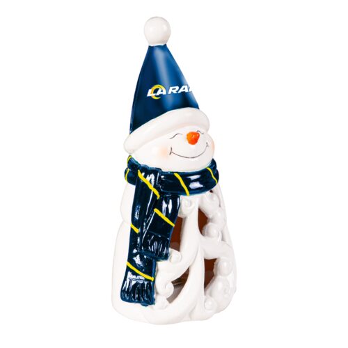 Los Angeles Rams Statue 8 Inch LED Snowman