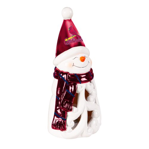 St. Louis Cardinals Statue 8 Inch LED Snowman