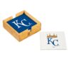 Kansas City Royals Coaster Set 4 Piece with Wood Caddy