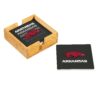 Arkansas Razorbacks Coaster Set 4 Piece with Wood Caddy