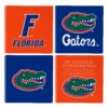 Florida Gators Coaster Set 4 Piece with Wood Caddy