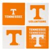 Tennessee Volunteers Coaster Set 4 Piece with Wood Caddy