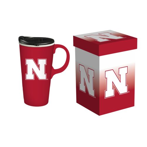 Nebraska Cornhuskers Drink 17oz Travel Latte Boxed