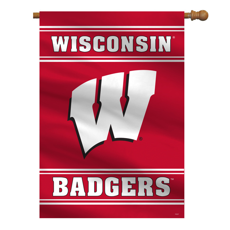 Wisconsin Badgers Banner 28×40 House Flag Style 2 Sided CO Wisconsin Badgers Banner 28×40 House Flag Style 2 Sided CO