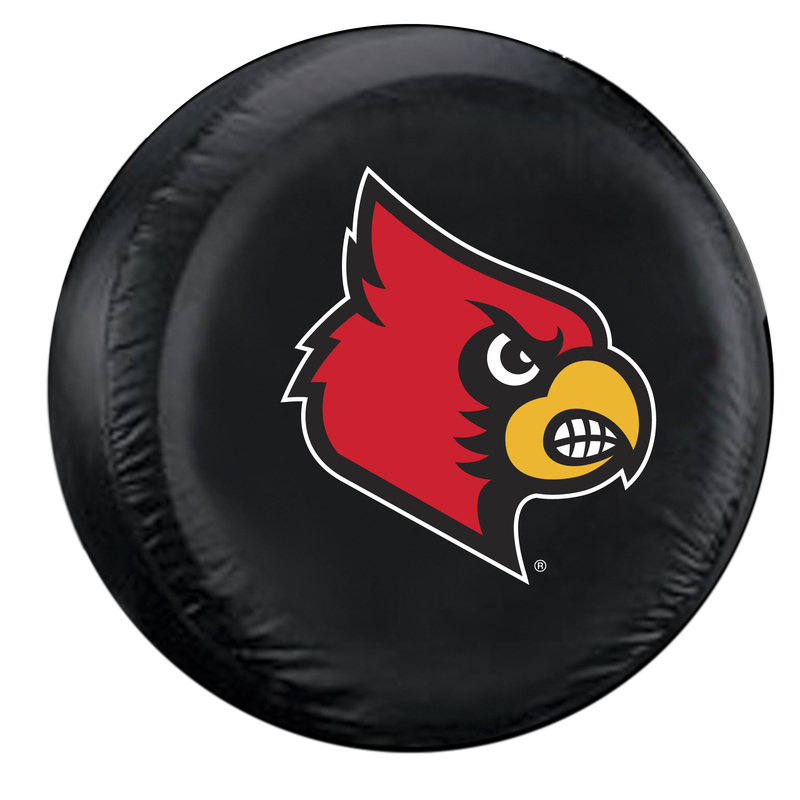 Louisville Cardinals Tire Cover Large Size Black CO Louisville Cardinals Tire Cover Large Size Black CO