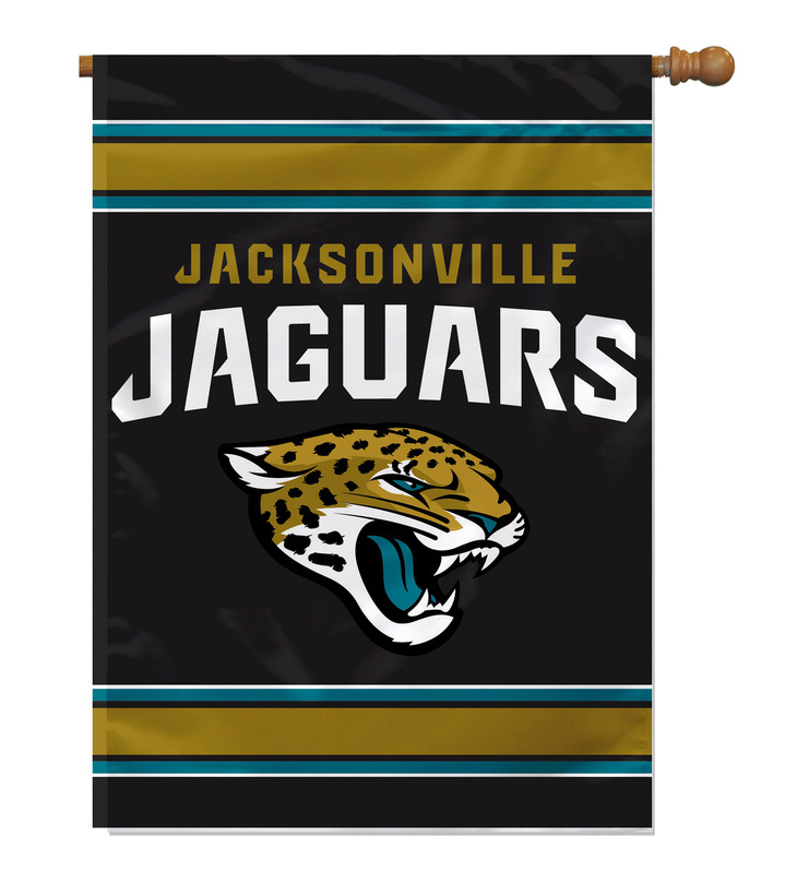 Jacksonville Jaguars Banner 28×40 House Flag Style 2 Sided CO Jacksonville Jaguars Banner 28×40 House Flag Style 2 Sided CO