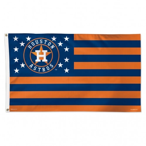 Houston Astros Flag 3×5 Deluxe Style Stars and Stripes Design