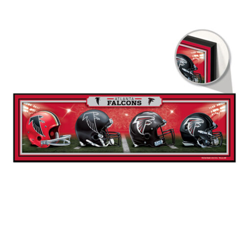 Atlanta Falcons Sign 9×30 Wood Helmets Design