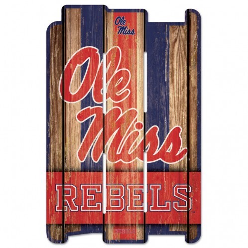 Mississippi Rebels Sign 11×17 Wood Fence Style – Special Order