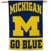 Michigan Wolverines Banner 28×40 Vertical Go Blue Design Special Order