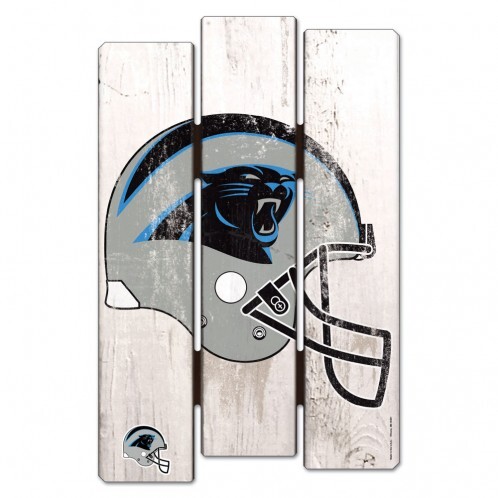 Carolina Panthers Sign 11×17 Wood Fence Style