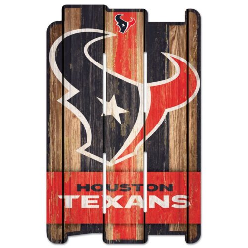 Houston Texans Sign 11×17 Wood Fence Style