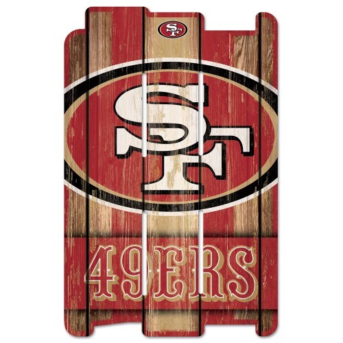 San Francisco 49ers Sign 11×17 Wood Fence Style
