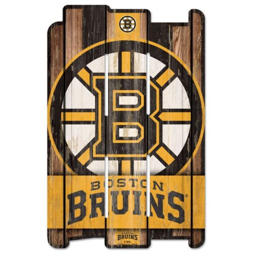Boston Bruins Sign 11×17 Wood Fence Style