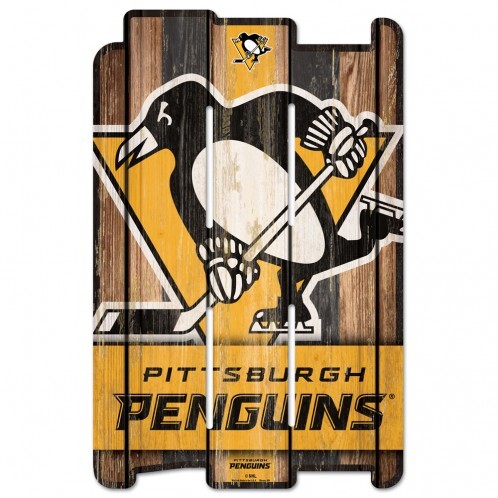 Pittsburgh Penguins Sign 11×17 Wood Fence Style