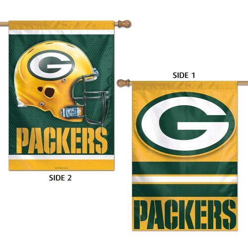 Green Bay Packers Banner 28×40 Vertical Premium 2 Sided Special Order