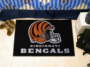 Cincinnati Bengals Rug 19×30 Starter Style Helmet Design