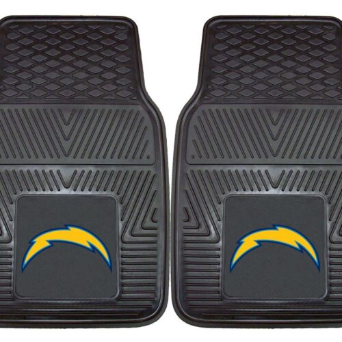 Los Angeles Chargers Car Mats Heavy Duty 2 Piece Vinyl