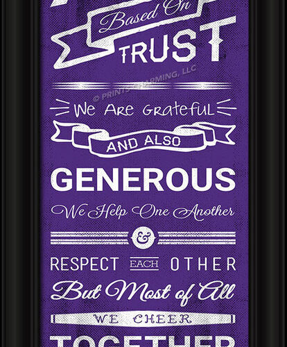 TCU Horned Frogs Print 8×24 Family Cheer Style