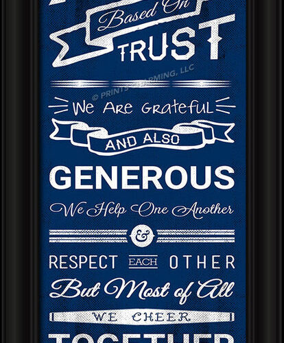 West Virginia Mountaineers Family Cheer Print 8″x24″