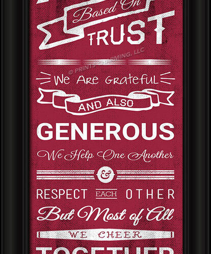 Arizona Cardinals Family Cheer Print 8″x24″