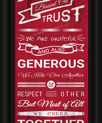 Atlanta Falcons Family Cheer Print 8″x24″