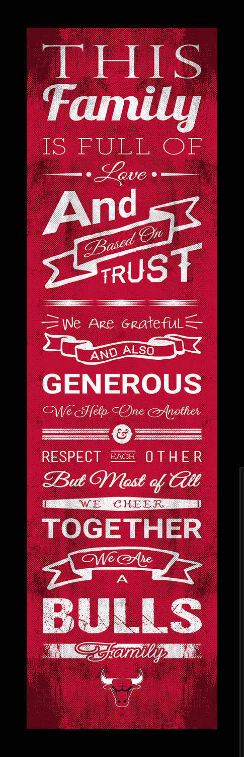 Chicago Bulls Print 8×24 Family Cheer Style Chicago Bulls Print 8×24 Family Cheer Style