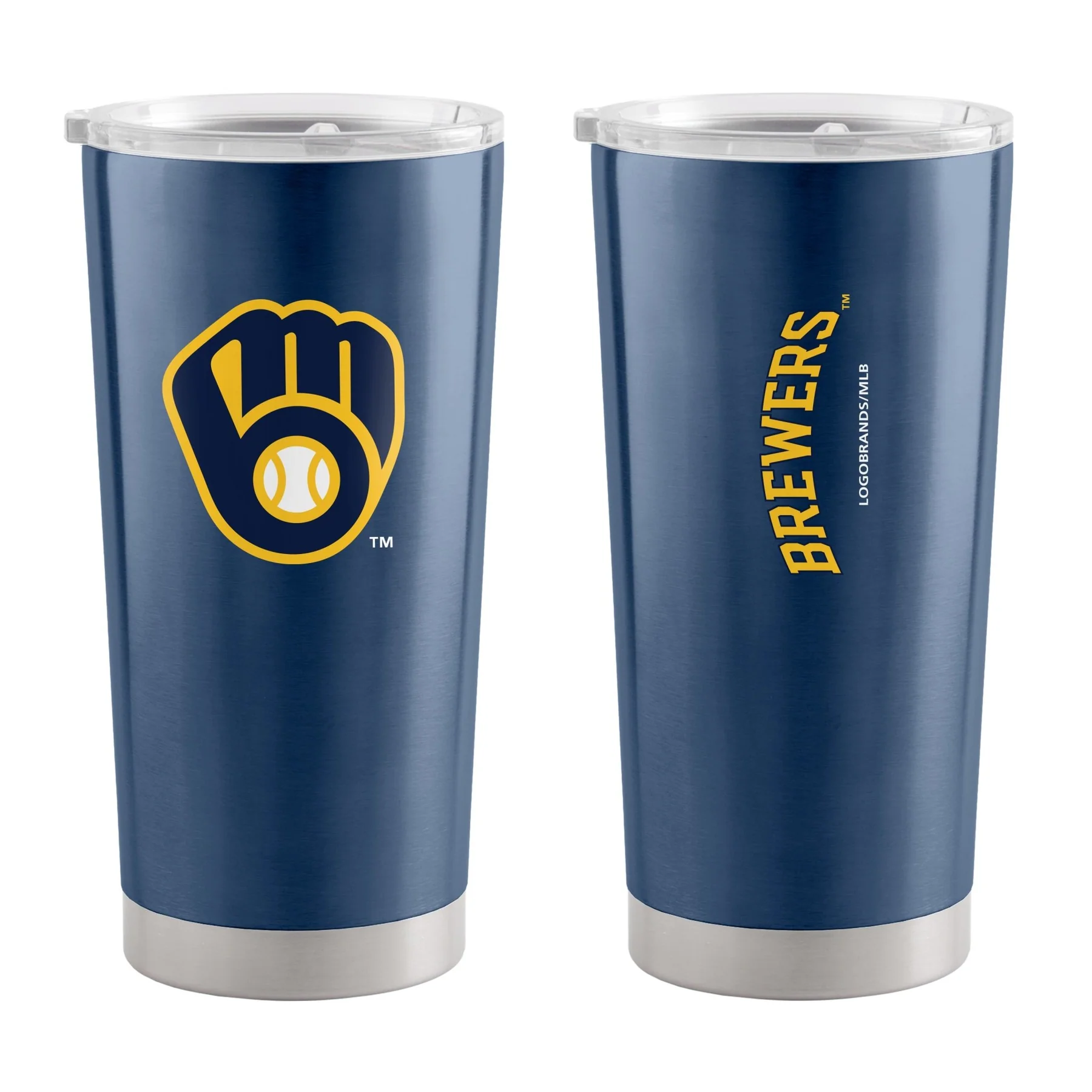 Milwaukee Brewers Travel Tumbler 20oz Stainless Steel Milwaukee Brewers Travel Tumbler 20oz Stainless Steel