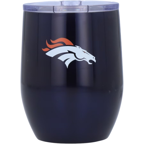 Denver Broncos Travel Tumbler 16oz Stainless Steel Curved