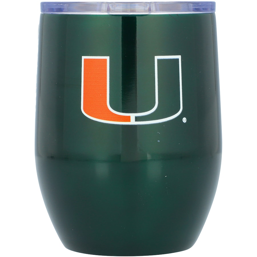 Miami Hurricanes Travel Tumbler 16oz Stainless Steel Curved Miami Hurricanes Travel Tumbler 16oz Stainless Steel Curved