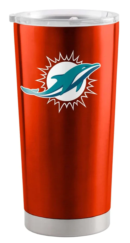 Miami Dolphins Travel Tumbler 20oz Stainless Steel Miami Dolphins Travel Tumbler 20oz Stainless Steel