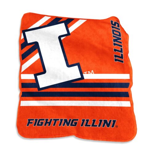 Illinois Fighting Illini Blanket 50×60 Raschel Throw