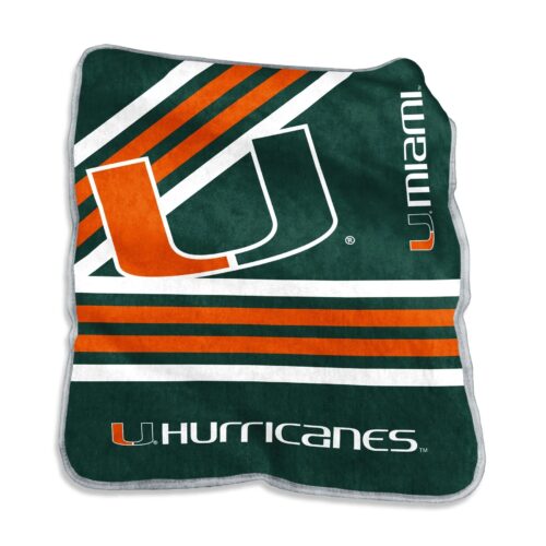 Miami Hurricanes Blanket 50×60 Raschel Throw