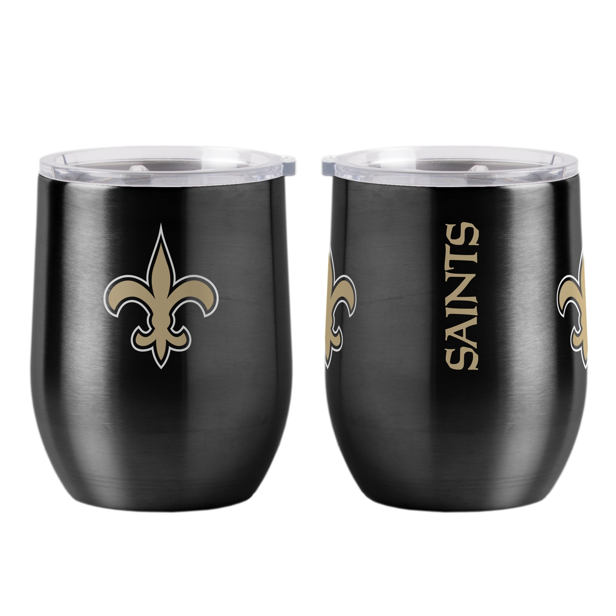 New Orleans Saints Travel Tumbler 16oz Stainless Steel Curved New Orleans Saints Travel Tumbler 16oz Stainless Steel Curved