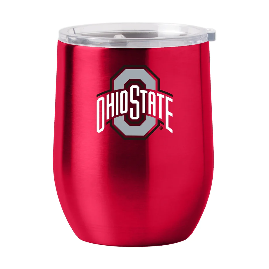 Ohio State Buckeyes Travel Tumbler 16oz Stainless Steel Curved Ohio State Buckeyes Travel Tumbler 16oz Stainless Steel Curved