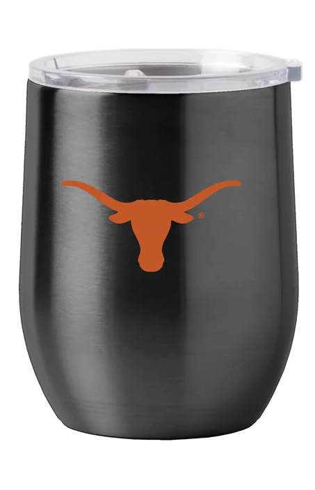Texas Longhorns Travel Tumbler 16oz Stainless Steel Curved Texas Longhorns Travel Tumbler 16oz Stainless Steel Curved