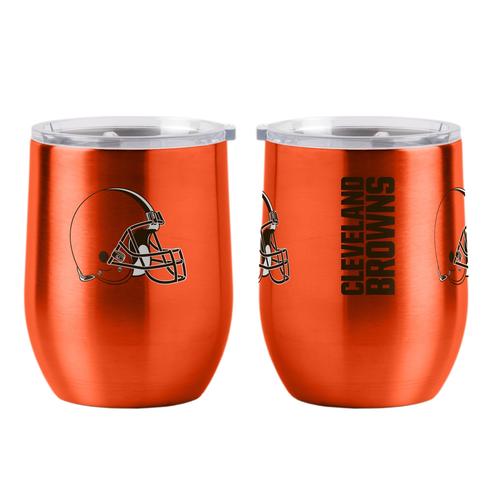 Cleveland Browns Travel Tumbler 16oz Stainless Steel Curved Cleveland Browns Travel Tumbler 16oz Stainless Steel Curved