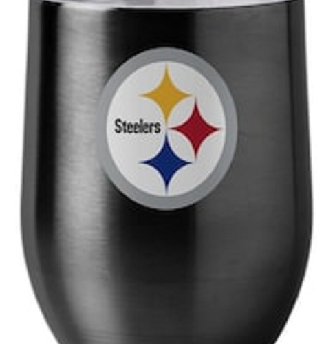 Pittsburgh Steelers Travel Tumbler 16oz Stainless Steel Curved