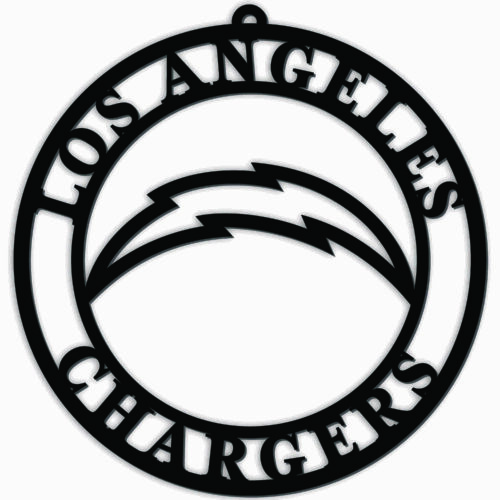 Los Angeles Chargers Sign Door Hanger 16 Inch