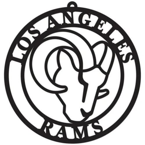 Los Angeles Rams Sign Door Hanger 16 Inch