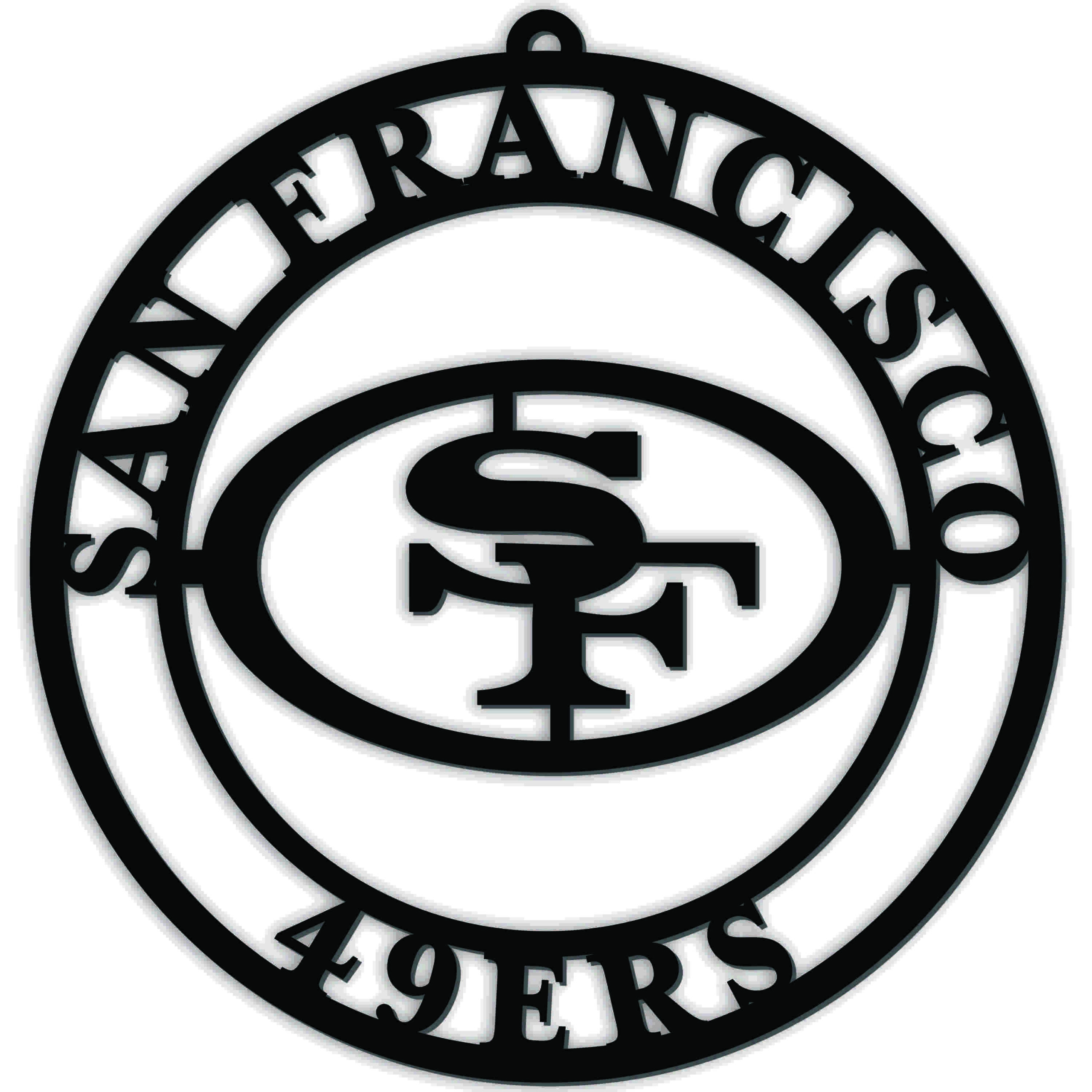 San Francisco 49ers Sign Door Hanger 16 Inch San Francisco 49ers Sign Door Hanger 16 Inch