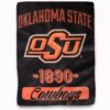 Oklahoma State Cowboys Blanket 46×60 Micro Raschel Varsity Design Rolled