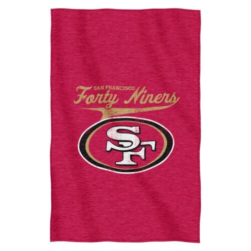 San Francisco 49ers Blanket 54×84 Sweatshirt Script Design