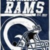 Los Angeles Rams Blanket 46×60 Micro Raschel 40 Yard Dash Design Rolled